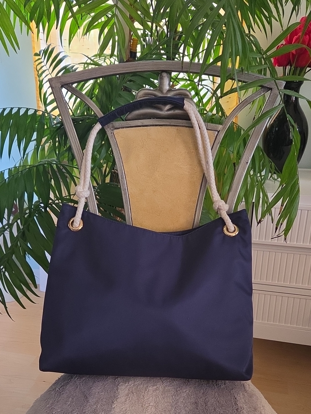 Gap Navy Rope-Handle Hobo Bag ❤️